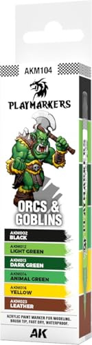 AK Interactive PLAYMARKERS SET AKM104 ORCS & GOBLINS (6x)
