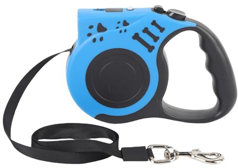 One Touch Retractable Dog -Leine, Alle in Einer mit LED -Taschenlampe, Anti -Pull