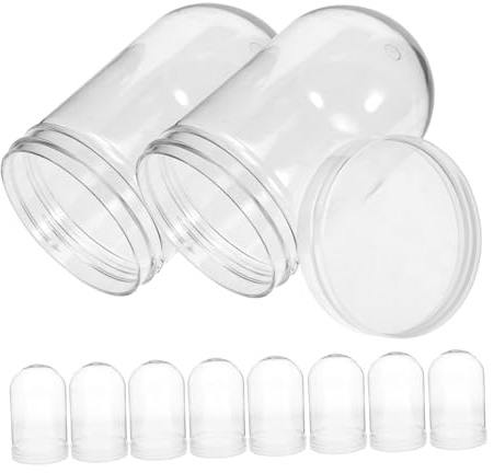 ERINGOGO 10 Stück Teiliges DIY Schneekugel aus Klarem Pet Kunststoff Stabile Transparente Wasser Kugeln zum Basteln und Befüllen für Weihnachtsdekoration und Kreative DIY Basteleien