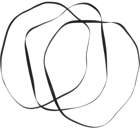 Toddmomy 3PCS Turntable Drive Belt Replacement for Record Players and Tape Machines Rubber Turntable Accessory for Smooth Rotation and Noise Reduction Compatible with Vinyl Music Systems