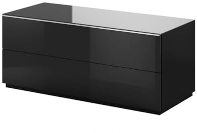 Arthauss Helio 41 TV Cabinet 120cm in Black Gloss - Perfect for Livingrooms