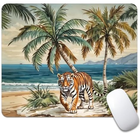 Tiger (5) Mousepad Waschbar Mausmatte Rutschfeste Maus Pad Für Zuhause Spiele Arbeit 25X30Cm