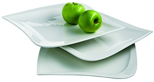 Mäser Serie La Musica, Platztellerset 3-teilig, Porzellan, weiß