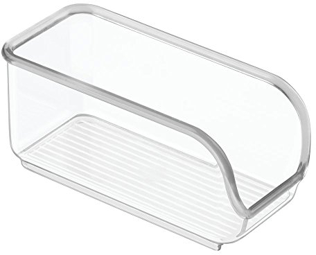 iDesign Linus Contenitore per Bustine Zucchero, Contenitore Cucina e Sala da Pranzo, Plastica Trasparente