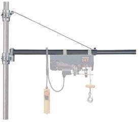 GrecoShop Staffa Supporto Bandiera Girevole Orientabile per Paranco Argano Elettrico 500 kg
