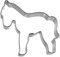 BLEX Halusky Caballo con Forma de Cortador de Galletas de Acero Inoxidable, hojalata, Plata, 1,5 x 6,7 x 4,8 cm