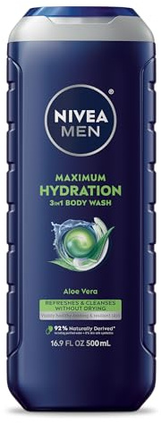 NIVEA FOR MEN Maximum Hydration 3-in-1 Body Wash, 16.9 oz | 3 IN 1