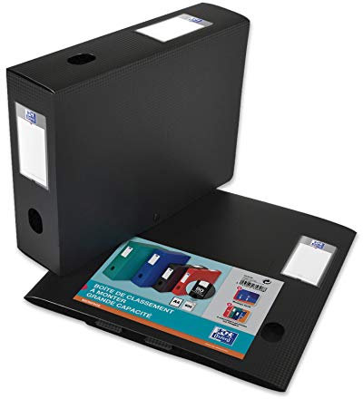 Elba 400094580 Aktenordner, 80 mm, Rücken 24 x 32 cm, PP, blickdicht, schwarz