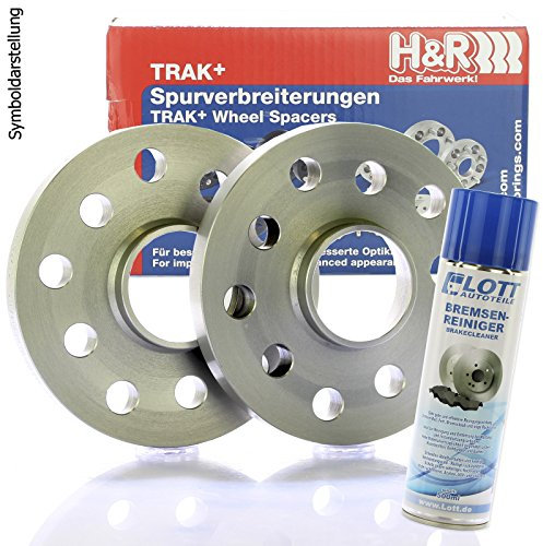 H&R DR-ABE Spurplatten Spurvereiterung Distanzscheibe MZ Ø72,5 5x112 // 2x12mm + Bremsenreiniger