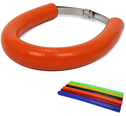 52 cm/20,47 Motorrad Auspuff Schutzring,Universeller Verstellbarer Auspuff Schutz Hitzeschutz Auspuff Motorrad für Pit Dirt Bike Motocross Supermoto Enduro Scooter-Orange