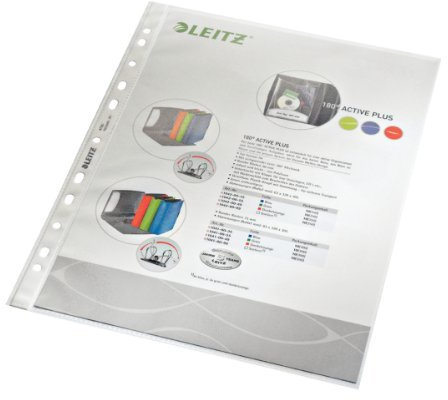 Leitz 4790 Prospekthüllen A4, Polypropylen, genarbt, dokumentenecht (1000 Stück, A4 genarbt)