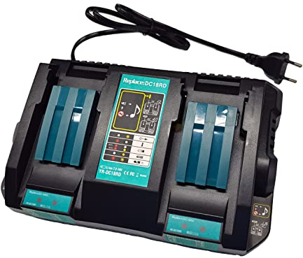 DC18RD 6A 7,2~18 V Chargeur Rapide pour Makita BL1830 BL1840 BL1850 BL1815 194204-5 194205-3 Batterie de Rechange pour Chargeur DC18RC DC18RA avec écran LED