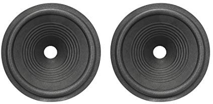 uxcell 8 Paper Speaker Cone Subwoofer Drum Ripple Paper 1 Coil Diameter with Foam Surround Dark Grey 2 Pcs