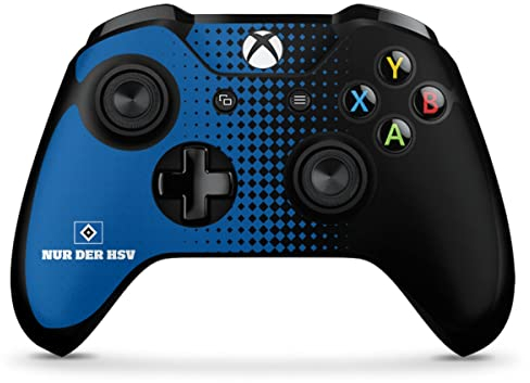 DeinDesign Skin kompatibel mit Microsoft Xbox One X Controller Folie Sticker HSV Logo Offizielles Lizenzprodukt