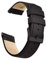 Ritche Lederarmband mit Schnellverschluss, 18 mm, 19 mm, 20 mm, 21 mm, 22 mm, 23 mm oder 24 mm, für Damen und Herren, Valentinstagsgeschenk für Sie oder Ihn, schwarz / schwarz, 24MM, Classic