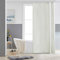 Furlinic Petit Rideau de Douche Beige Anti Moisissure Tissu en Polyester Imperméable Rideaux de Douche Textile Lavable pour Baignoire ou la Salle de Bain 6 Crochets de Rideau Douche-80x180cm.