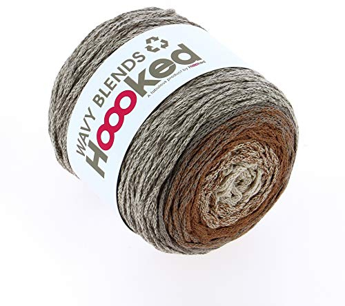 Hoooked Recycling-Garn Wavy Blends (Caramel Taupe)