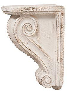 Biscottini Shabby Chic Regal | Standregal12x17x13 cm | Weißes Wandregal | Wandregal küche