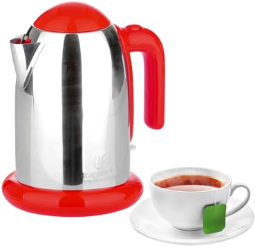 KASANOVA Bollitore K Line rosso da 2200W - in acciaio inox, design Luca rosso