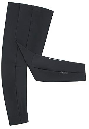 MY KILOMETRE Fahrrad-Beinstulpen, Thermo-Fleece, lange Beinstulpen für Männer und Frauen - Schwarz - Medium