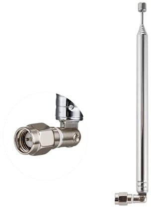 Vecys 8 Sections Telescopic Antenna SMA Male Connector Radio Replacement Antenna 735cm for TV AM FM Radio Stereo Receiver