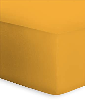 Bassetti Boxspring Spannbettlaken Uni ORO 196 aus Baumwolle und Elasthan in der Farbe ORO, Maße: 180cm x 200cm, 200cm x 220cm, 9314108