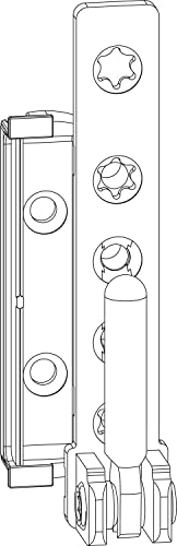 Maco Multi cuscinetto angolare DT160 per finestre in legno a destra, aria piegata 12 mm, battente 20 mm, portata 160 kg, acciaio zincato bianco