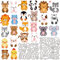 INFUNLY DIY-Tier-Stanzformen-Set Metallstanzformen Für Die Kartenherstellung, Kleine Tier-Prägeschablonen, Vorlage Für Scrapbooking