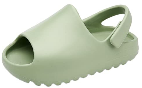 Shujin Claquette Antidérapant Enfant Fille Garçon Pantoufles Confortable Léger Sandals Confortable Chaussures de Piscine Chausson de Plage Adultes(Vert,26 EU)