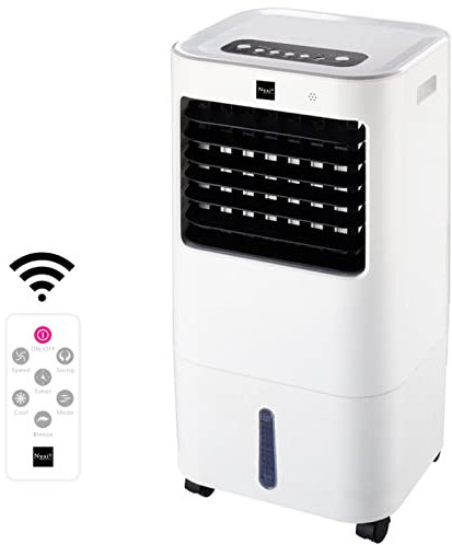 12L Cooling Evaporative Air Cooler Fan | Portable | High Cooling Cooler with Remote Control | LED Display | 3 Fan Speeds with Oscillation Function | Cooler for Home and Office Use, White