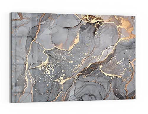 DEQORI Glas-Magnettafel | 60x40 cm groß | Motiv Elegantes Marmormuster | Memo-Board aus Glas | Magnetboard inkl. Magnete, Stift & Tuch für Küche & Büro | Tafel magnetisch & beschreibbar