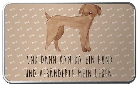 Mr. & Mrs. Panda Metalldose rechteckig Hund Dogge - Geschenk, Sprüche, Container, Vorratsbox, Blechdose, Hunde, Hundeliebe, Hundemama, Aluminiumdose,