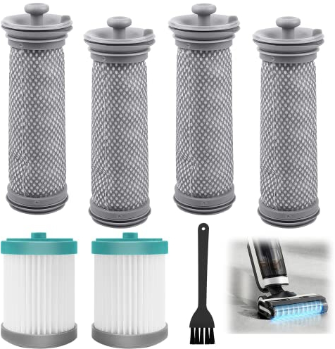 Set da 7 Pezzi Set di Filtro di Ricambio per Aspirapolvere per Tineco A10 A11 A12 EA10, per Tineco Pure One X1 R1 T1 S1 Mini Lite S11 S12(4 Filtri pre+2 Post-Filtro, Piccolo Pennello Nero)