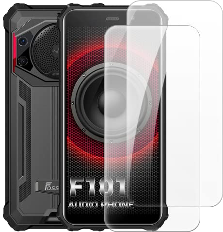 2 Pack Tempered Glass Screen Protector Set Compatible with Fossibot F101, HD Clear, Anti-Scratch, Bubble-Free, Easy Installation