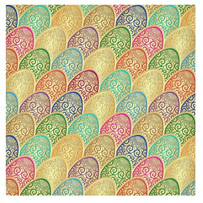 Oster-Stoff-Servietten, 6 Stück, Vintage-Ostereier, waschbar, Polyester, Küche, Abendessen, Stoff für Urlaub, Festlich, Neujahr, Hochzeit, Dekoration, Alltag