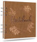 Creawoo Hochzeits Gästebuch aus Holz, Gästebuch für Hochzeit Fotobuch mit 90 weiß linierten Seiten, Vintage Hochzeits Dekoration Hochzeits Geschenk Gästebuch für Brautpaar, Geburtstag, Taufe
