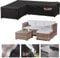 Enzeno Gartenmöbel Abdeckung für L-Form Sofas (Linke Kurz-Rechte Lang) Ecksofa Abdeckplane Mit Wasserdicht Streifen, Wasserdicht Lounge Abdeckung Loungemöbel Abdeckhaube 140x210x75cm