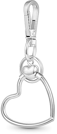 GNOCE Vielseitiger Charm Schlüsselanhänger & Halter Edelstahl Charms Armband Geschenk für Frauen Mädchen Ehefrau Tochter (Herz)