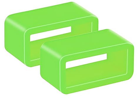 Taffstyle 2 Stück Uhren Armband Schlaufen Ersatzschlaufen Ersatz Ring Uhrenarmbänder Silikon Silikonuhr Armbanduhr Sport Uhr Farbige Sportuhr Set Grün Herren 20mm