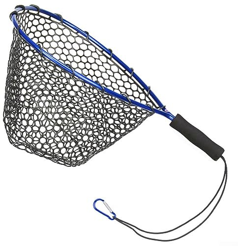 Angeln Kescher, Fischernetz Teleskop Faltbar Angeln Extending Fly Karpfen Silikon Dip Net mit EVA Griff, Tragbares Fischernetz