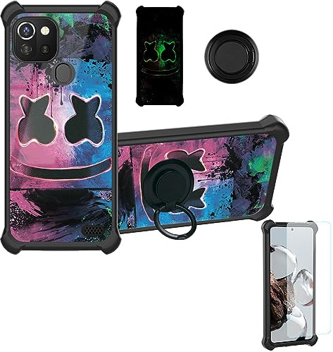 Aroepurt Coque pour Danew Konnect 557 Coque Compatible avec Danew Konnect 557 Coque Étui [avec Trempé 9H Protection D'écran] Case Support PC + Silicone YGH-BQ