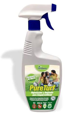 Fertibono PureTurf, Limpiador e Higienizador de Césped Artificial - (750 ml) - Eliminador de Olores de Mascotas, Seguro para Familias