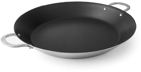 LACOR - 60839 - Paellera Inducción, Paellera Acero Inoxidable TriChef, Tecnología TriCapa, Antiadherente Quantanium, Asas Inoxidables, Inducción, 7 Raciones, Fácil Limpieza, ø 40 cm y Altura de 6 cm