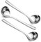 Realand 3Pcs Small Ladle Gravy Ladle, 304 Stainless Steel Mini Soup Ladles for Serving, Metal Ladle Spoon for Sauce Salad Dressing, Silver