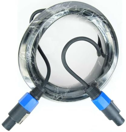 Paccs 1 x 15 m Lautsprecherkabel, Speakon Stecker 4 pol, PA Boxenkabel 2 x 1.5mm²