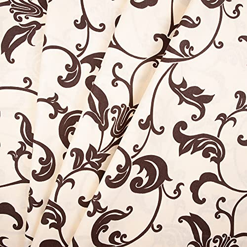 Fabreco - 100% Premium Baumwollstoff Meterware 50x160cm - beige Joanna | 220 g/lfm – Weich, langlebig & hautfreundlich | Stoffe Zum Nähen & Dekoration | Stoff Meterware - Fabric