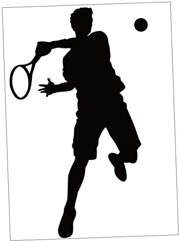 Cabilock Tennis Wandaufkleber Mit Tennisspielern Motiven Sport Wandtattoo Für Schlafzimmer Jungenzimmer Dekoration Wasserdichtes Und Strapazierfähiges Pvc-material
