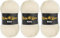 Baby Wolle (#3 DK) Leichtes Kammgarn Babygarn, Strickgarn Baby Best uni Babywolle, Antipilling Strickwolle Häkelwolle Acrylgarn zum Stricken und Häkeln (3 Knäuel, 25 Creme)