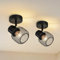 Glitzerlife Deckenstrahler Schwarz 1 Flammig 2er - Deckenleuchte Vintage Deckenlampe Metall Flurlampe Schwenkbar 330°Strahler E27 Innen für Küche flur Kinderzimmer Wohnzimmer Schlafzimmer Max.40W