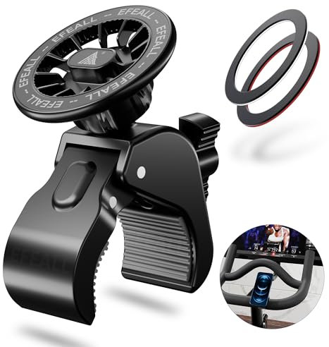 EFEALL Indoor Handyhalterung Magnet, Universal 360° Magnetische Handyhalterung für Fitnessstudio,Heimtrainer Fahrrad,Kinderwagen, Magnetische Handyhalter für Alle Handy(iPhone 15 14 13Serie, Samsung)